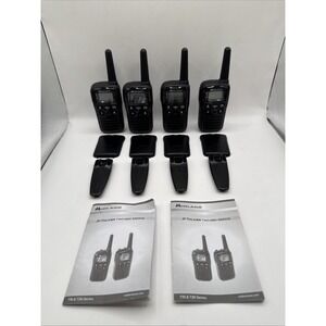 4 Pack Midland X-Talker T10C Walkie Talkies Black FRS Two Way Radio‎ Outdoor